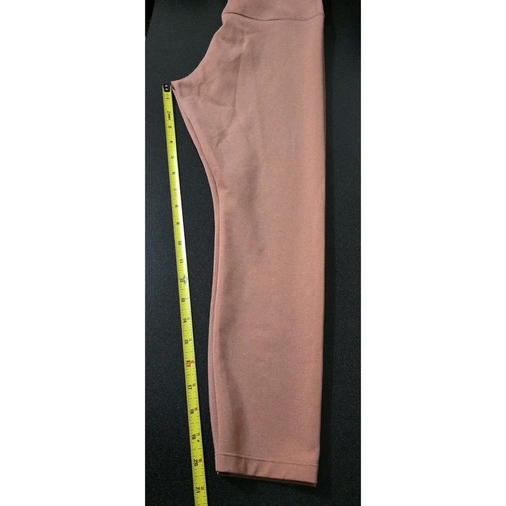 Nike One Dri-Fit Women S Dusty Peach Mid-Rise Crop Leggings Yoga Active Pant EUC